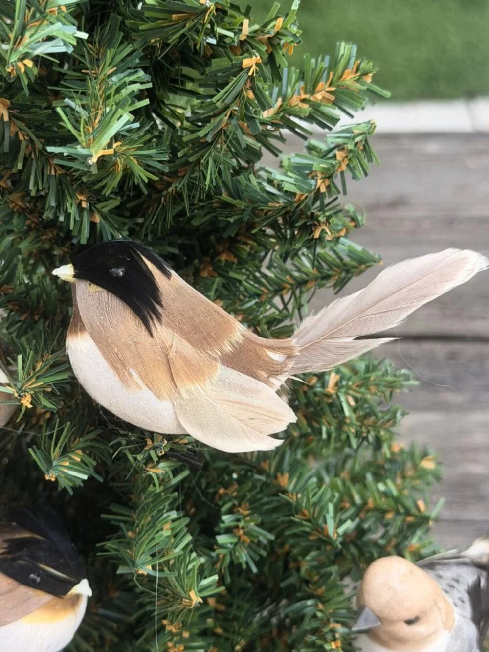 Lot of 5 Vintage Bird Clip On Christmas Tree Ornaments Woodland Cottage Decor